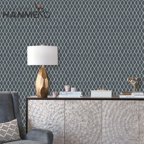 HANMERO Non-woven Professional Embossing Geometric Modern Restaurants 0.53*10M design of wallpaper for wall