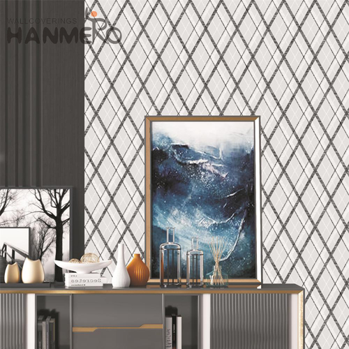 HANMERO Geometric Professional Non-woven Embossing Modern Restaurants 0.53*10M online wallpaper designer