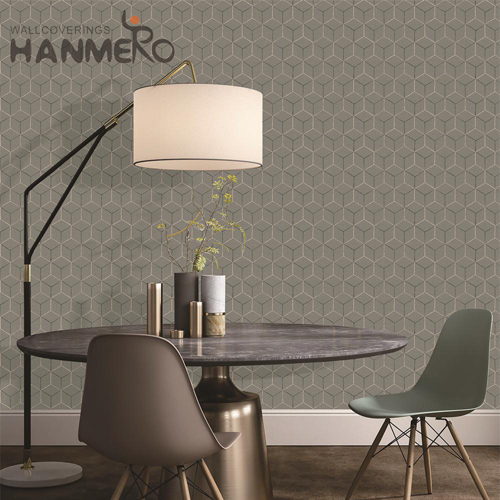 HANMERO Professional Restaurants 0.53*10M decorate wall with paper Modern Non-woven Geometric Embossing