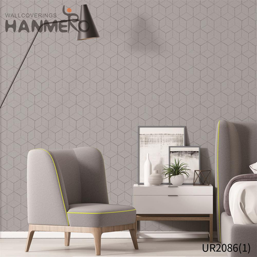 HANMERO Professional Non-woven Restaurants 0.53*10M paper decoration for wall Geometric Embossing Modern
