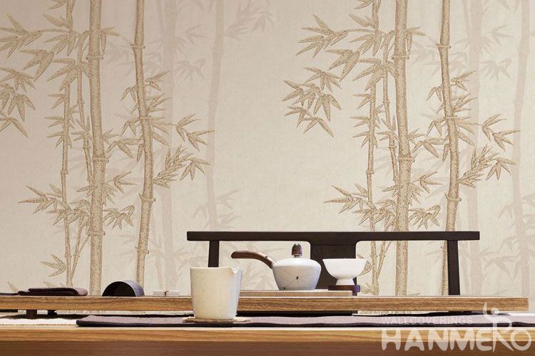 HANMERO New Published Luxury Modern Bamboo Design Wet Embossed Wallpaper  Sample Online Hot Selling Wallcovering