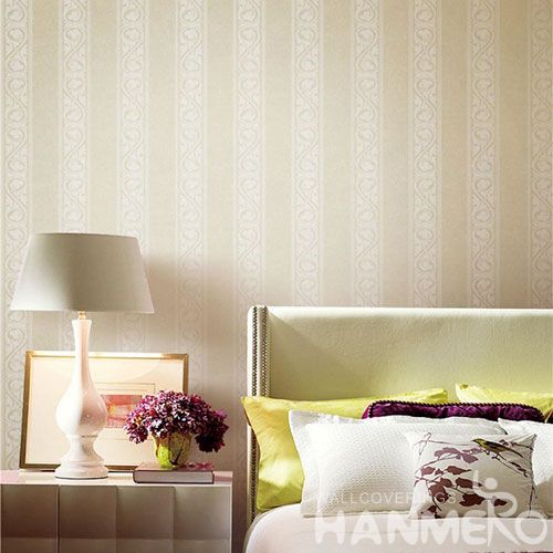 HANMERO Modern 0.53 * 10M Room Silk Wallpaper Design Striped Pattern Wallcovering Wholesale Prices Living Room Decorative