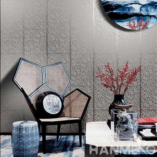 HANMERO New Arrival Plant Fiber Particle Wallpaper 0.53 * 10m / Roll for Study Room Wall Decor