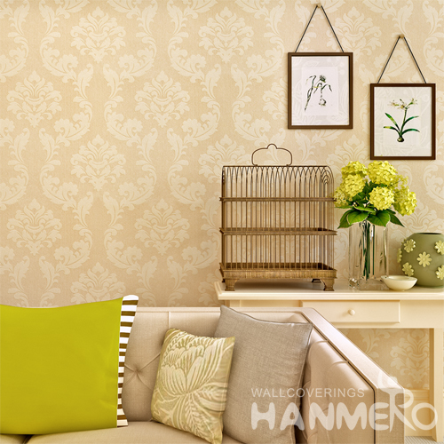 Hanmero 3D Floral Long fiber Nonwoven Wallpaper Murals for Living Background