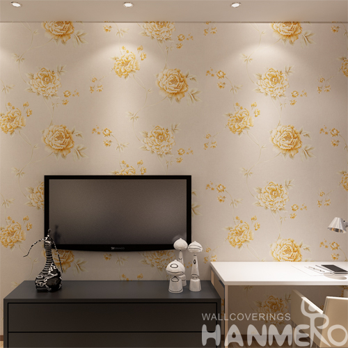 Hanmero Romantic Rural Deep Embossed Vinyl Wallpaper Murals