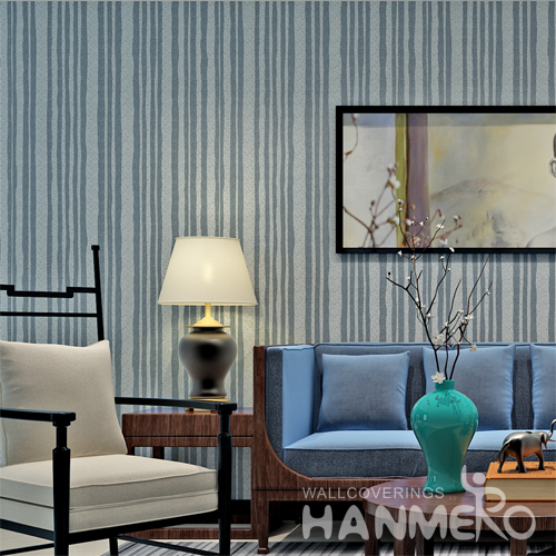 Hanmero 3D Solid Color Stripes Long fiber Nonwoven Wallpaper Grey