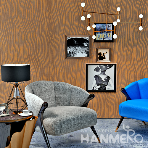 Hanmero Modern Minimalist Long fiber Non woven Wallpaper Brown