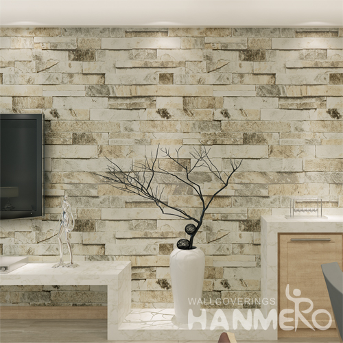 Hanmero Rural Style Imitation Brick Looks Real Up Wallpaper