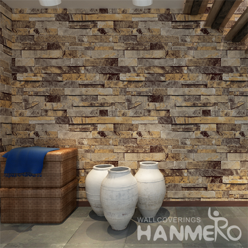 Hanmero Rural Style Imitation Brick Looks Real Up Wallpaper