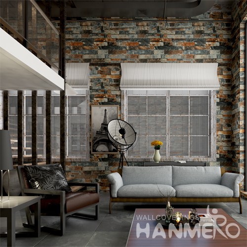 Hanmero Rural Style Imitation Brick Looks Real Up Wallpaper