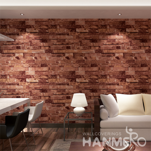 Hanmero Rural Style Imitation Brick Looks Real Up Wallpaper