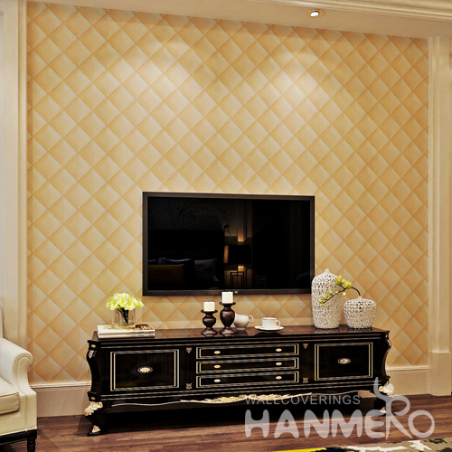 Hanmero 3D Faux Leather Textured 10m Vinyl Mural Wallpaper