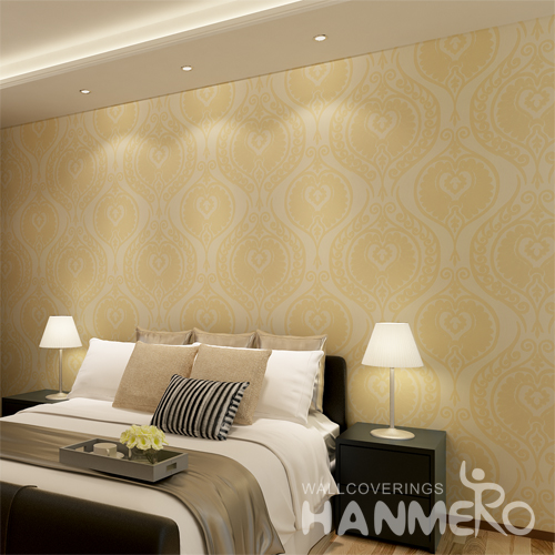 Hanmero Roman Holiday Embossing Non woven Fabrics Wallpaper Beige