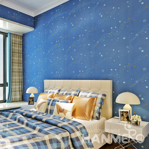 Hanmero Modern Beautiful Blue Star Sky Import Nonwoven Wallpaper