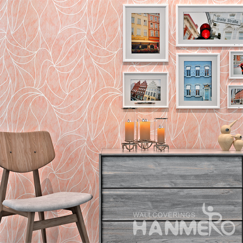 Hanmero Gravure Fine Texture Non woven Paper Wallpaper Pink