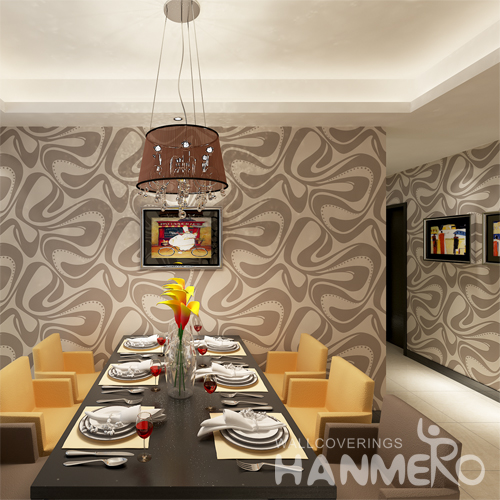 Hanmero Non woven Fabrics Wallpaper for Home Decor Light Gray