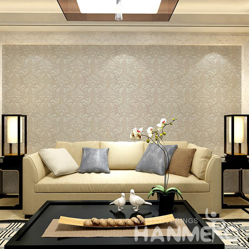 Hanmero New Technology Wet Embossing Wallpaper Rolls for Living Room