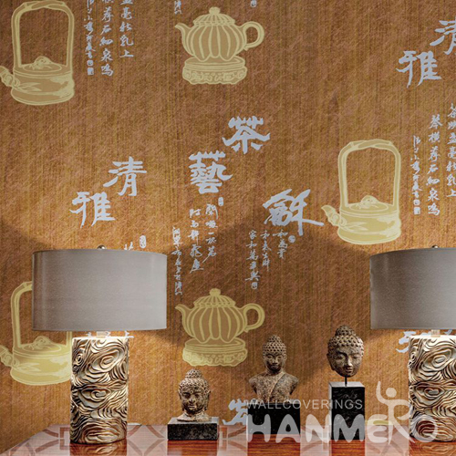 Hanmero New Technology Wet Embossing Wallpaper Rolls for Living Room