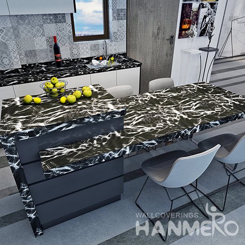 HANMERO Modern Imitation Marble Contact Paper Wallpaper Self Adhesive Wall Stickers Peel Stick Pattern Decorative Cabinets