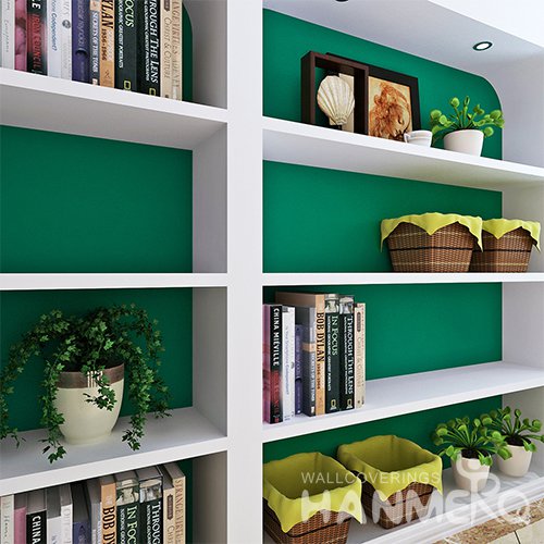 HANMERO Grind Arenaceous Green Solid Color Peel and Stick Wallpaper Vinyl Film Wall stickers