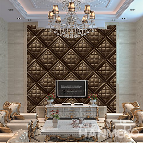 HANMERO 3D European Embossing PVC Wallpaper Yellow Home Decor