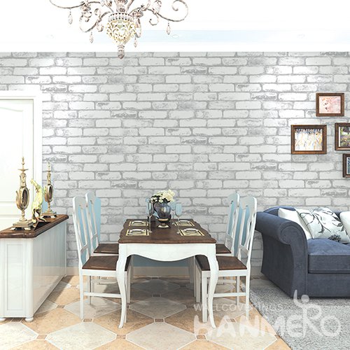 HANMERO 3D Modern Embossing PVC Wallpaper Gray Home Decor