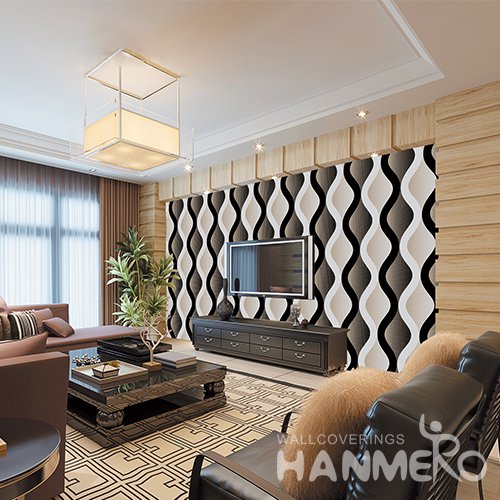 HANMERO 3D Modern Embossing PVC Wallpaper Yellow Home Decor