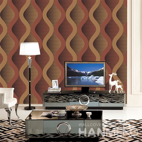 HANMERO 3D Modern Embossing PVC Wallpaper Red Home Decor