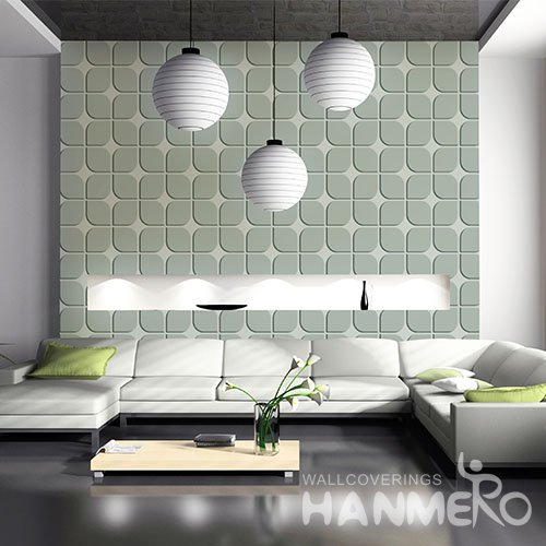 HANMERO 3D Modern Embossing PVC Wallpaper Gray Home Decor