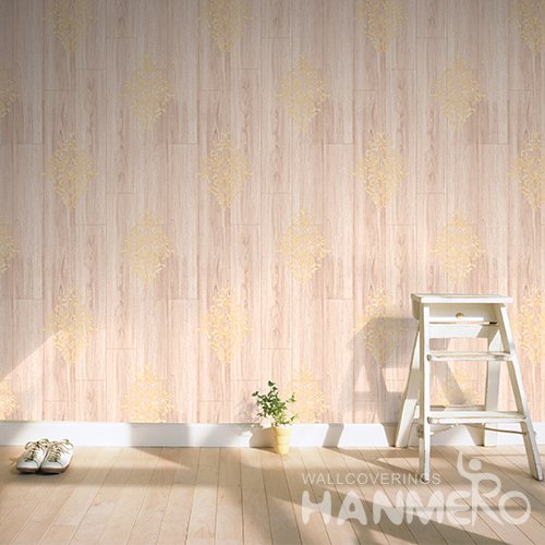 HANMERO 3D Rural Embossing PVC Wallpaper Yellow Home Decor