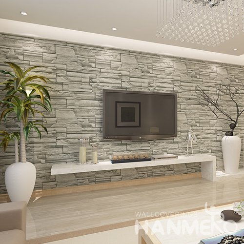HANMERO 3D Modern Embossing PVC Wallpaper Brown Home Decor