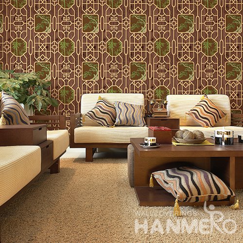 HANMERO 3D Rural Embossing PVC Wallpaper Red Home Decor