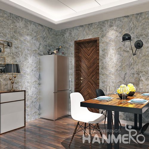 HANMERO Retro Style Embossing PVC Wallpaper Dark brown Home Decor