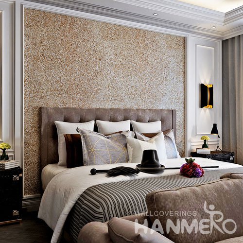 HANMERO European Style Embossing PVC Wallpaper Light yellow Home Decor