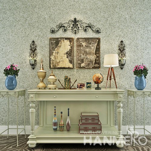 HANMERO European Style Embossing PVC Wallpaper Light Hoary Home Decor