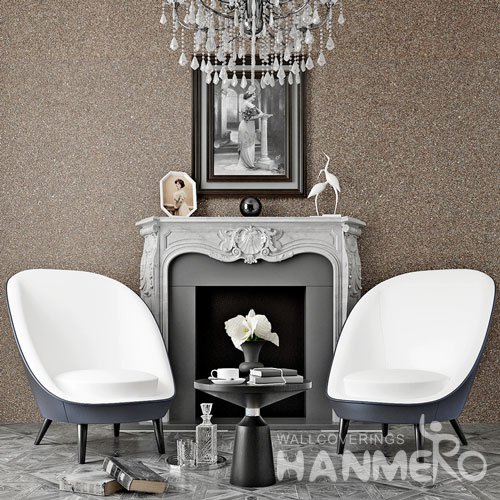 HANMERO European Style Embossing PVC Wallpaper Brown Home Decor