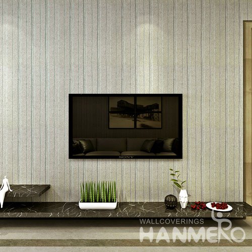 HANMERO Modern Style Embossing PVC Wallpaper Gray Home Decor