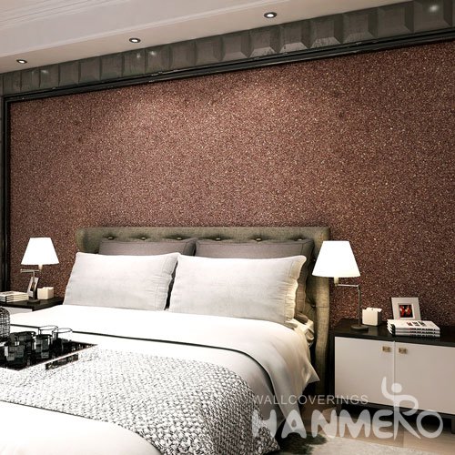 HANMERO European Style Embossing PVC Wallpaper Brown Home Decor