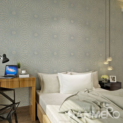 HANMERO Modern Style Embossing PVC Wallpaper Gray Home Decor