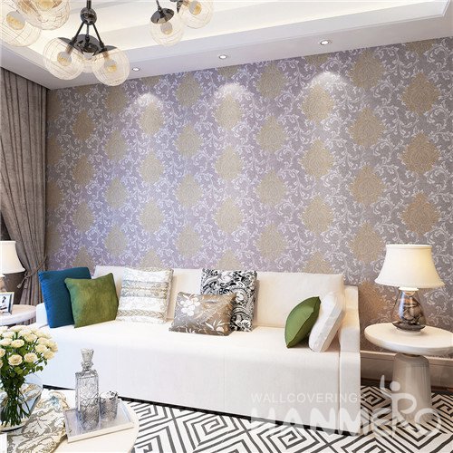 HANMERO Gorgeous Floral Vinyl Damascus Wallpaper