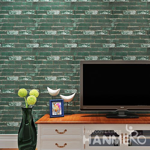 HANMERO Modern Vintage 3D Brick PVC Embossed Wallpaper For Living Room