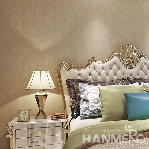 HANMERO Light Brown Modern Removable Plain Color Vinyl Wallpaper Embossed