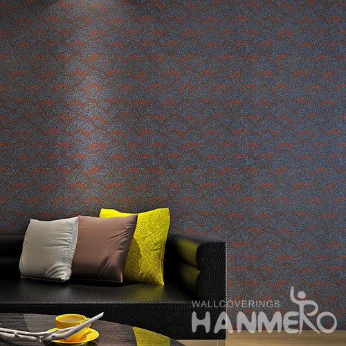 HANMERO Modern Embossing PVC Wallpaper Black Home Decor