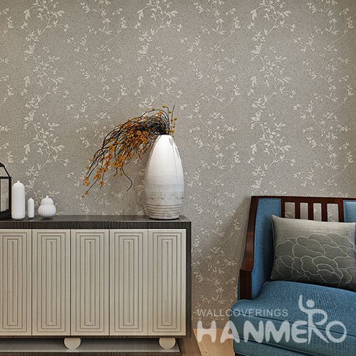 HANMERO Modern Embossing PVC Wallpaper Gray Home Decor