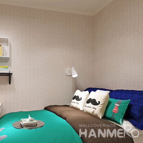 HANMERO Modern Embossing PVC Wallpaper White Home Decor
