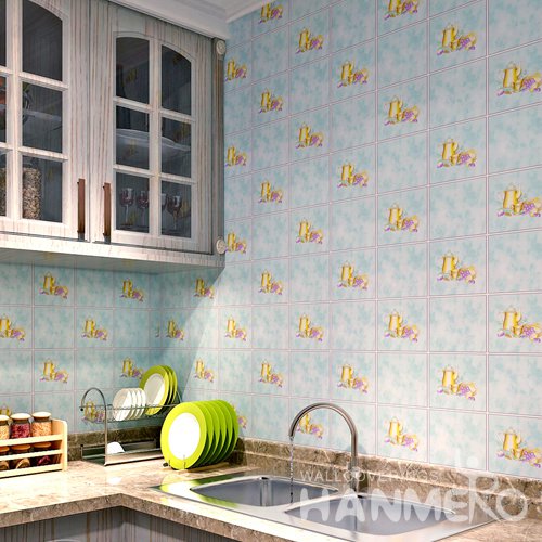 HANMERO Modern Cartoon Blue Peel and Stick Wall paper Removable Stickers