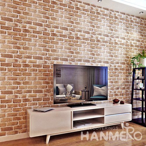 HANMERO Modern Embossing PVC Wallpaper 20.86 393inches Brown Home Decor