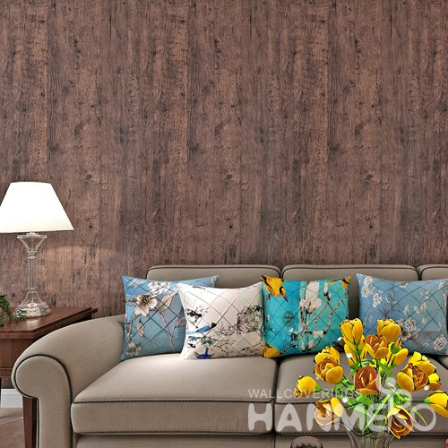 HANMERO Modern Solid Brown Peel and Stick Wall paper Removable Stickers