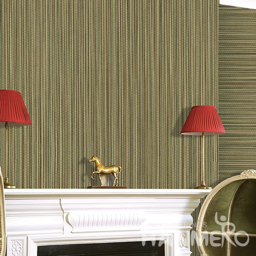 HANMERO Modern Green Embossed Vinyl Wall Paper Murals 0.53*10M/roll Home Decor