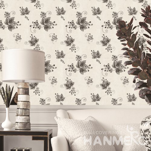 HANMERO Rural Grey Embossed Vinyl PVC Wallpaper 1.06*15.6M/Roll Home Decor